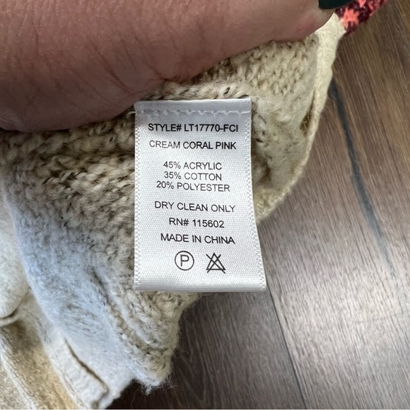 LUSH floral open cardigan SZ LG - Picture 2 of 4